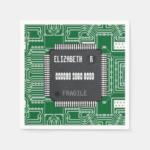 Chip On Printed Circuit Board With Your Name Napkin