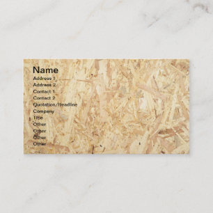 Chipboard surface business card