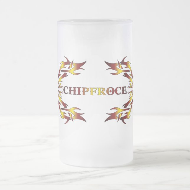 ChipFroce Beer Glass Frosted Glass Beer Mug (Center)