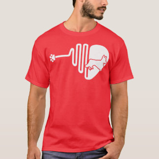 Chipin Dog Paw Heartbeat Pet Owner Veterinarian  T-Shirt
