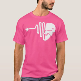 Chipin Dog Paw Heartbeat Pet Owner Veterinarian T-Shirt