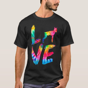 Chipin Tie Dye Love Dog Mom Dad T-Shirt