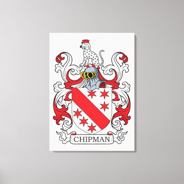 Chipman Family Crest Canvas Print (Front)