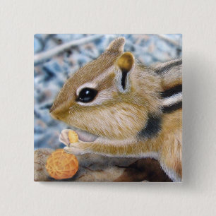 Chipmunk 15 Cm Square Badge
