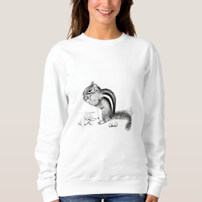 Chipmunk and Acorns Sweatshirt (Front)