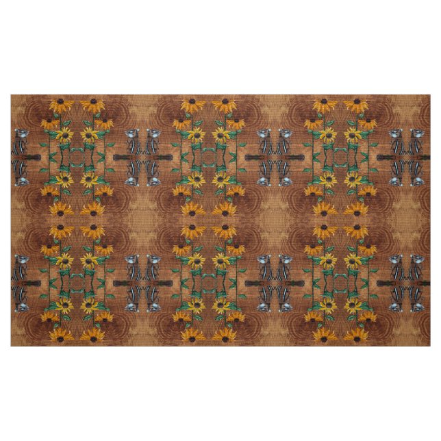 Chipmunk and Sunflowers Fabric (Fat Quarter)