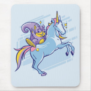 Chipmunk and Unicorn, Magical Friends Mouse Mat