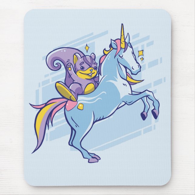 Chipmunk and Unicorn, Magical Friends Mouse Mat (Front)