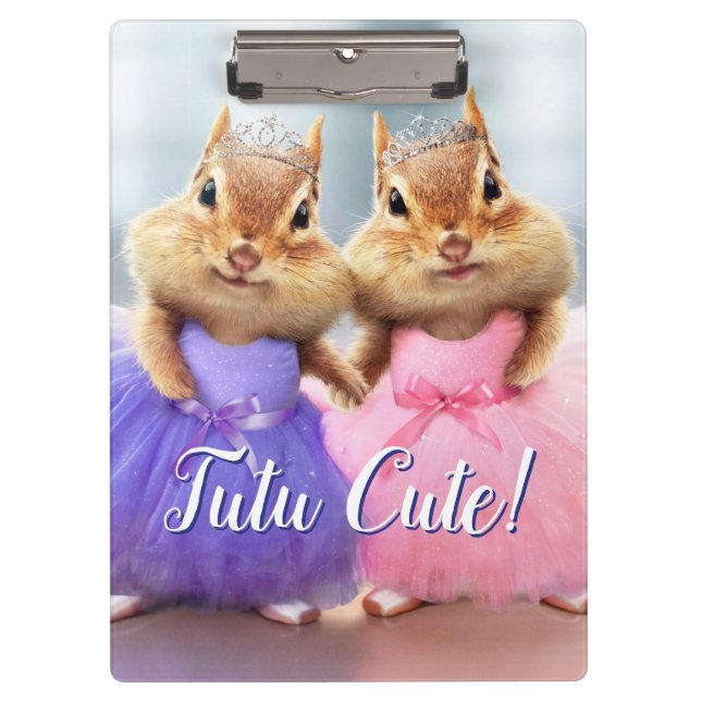 Chipmunk Ballerina Duo Clipboard (Front)