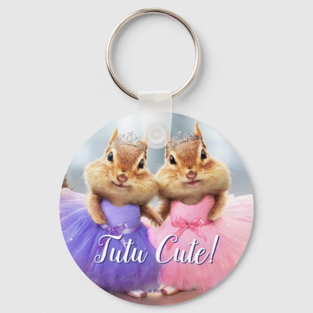 Chipmunk Ballerina Duo Key Ring (Front)