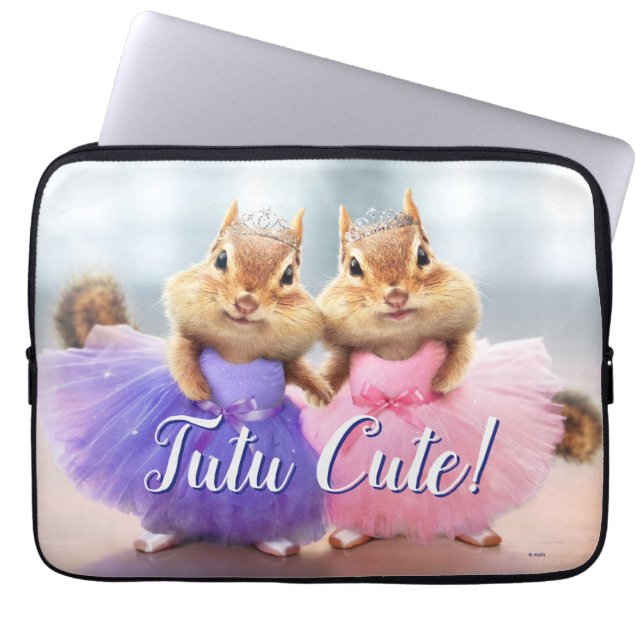 Chipmunk Ballerina Duo Laptop Sleeve (Front)