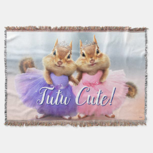 Chipmunk Ballerina Duo Throw Blanket