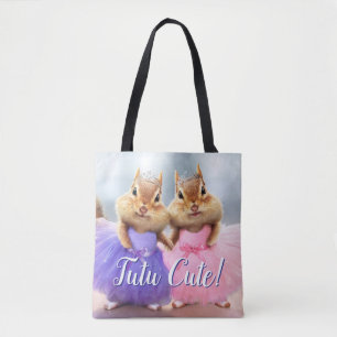 Chipmunk Ballerina Duo Tote Bag