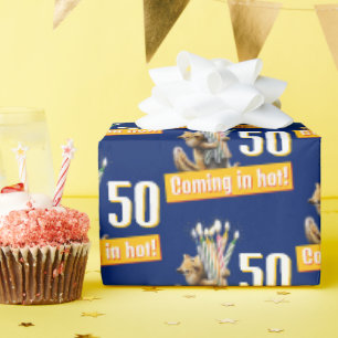 Chipmunk Birthday Candles Wrapping Paper