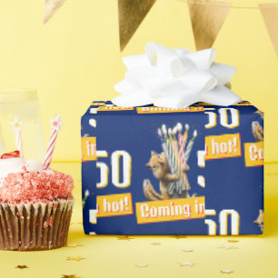 Chipmunk Birthday Candles Wrapping Paper