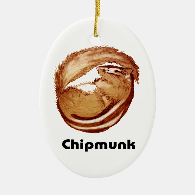 Chipmunk_Christmas Tree Ornament (Front)