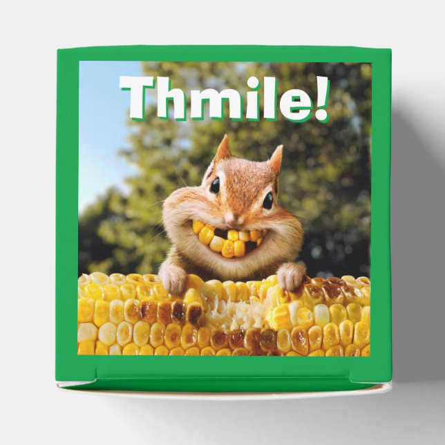 Chipmunk Eating Corn Favour Box (Top)