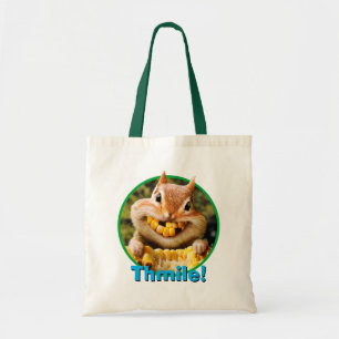 Chipmunk Eating Corn Tote Bag