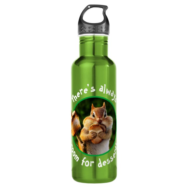 Chipmunk Eating Marshmallow 710 Ml Water Bottle (Front)