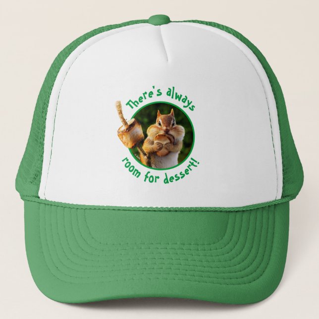 Chipmunk Eating Marshmallow Trucker Hat (Front)