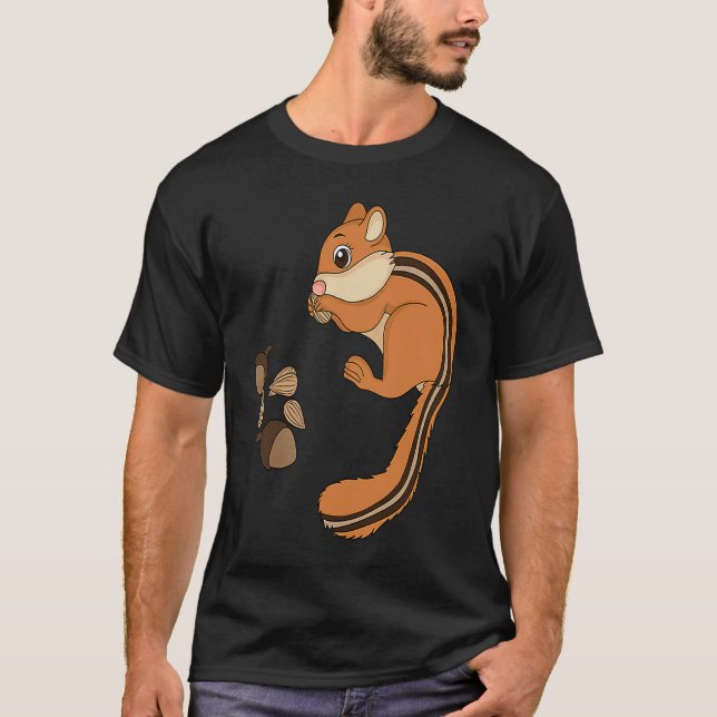 Chipmunk Eating Nuts  Nuts  For Kids T-Shirt (Front)