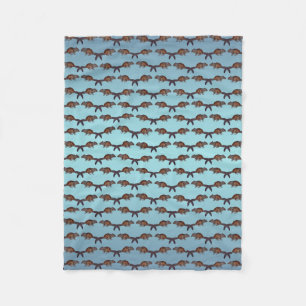Chipmunk Frenzy Fleece Blanket (Sky Blue Mix)