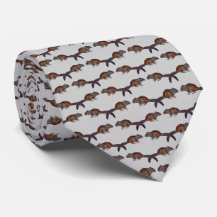 Chipmunk Frenzy Tie (Light Grey)