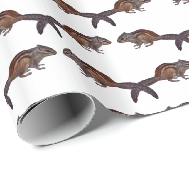 Chipmunk Frenzy Wrapping Paper (Roll Corner)