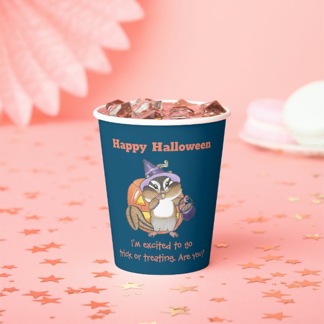 Chipmunk Halloween Paper cup (Insitu)