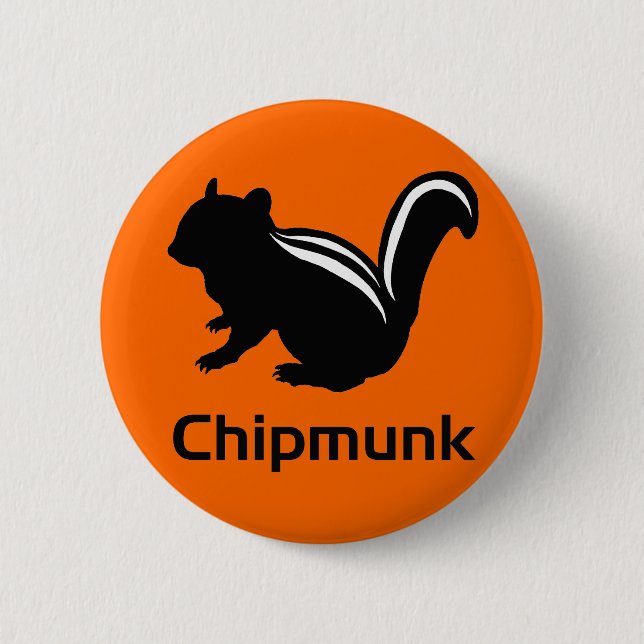 Chipmunk illustration (12) Black 6 Cm Round Badge (Front)