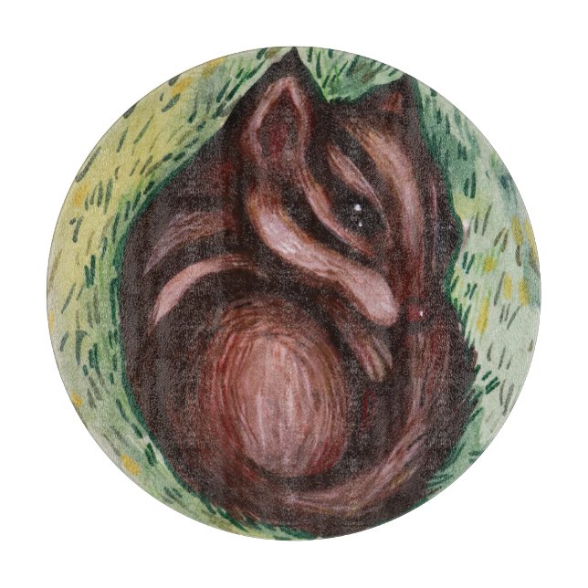 Chipmunk in Spring                                 Cutting Board (Front)