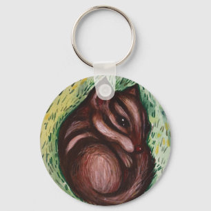 Chipmunk in Spring Key Ring