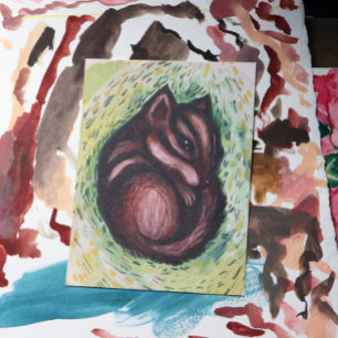 Chipmunk in Spring Postcard