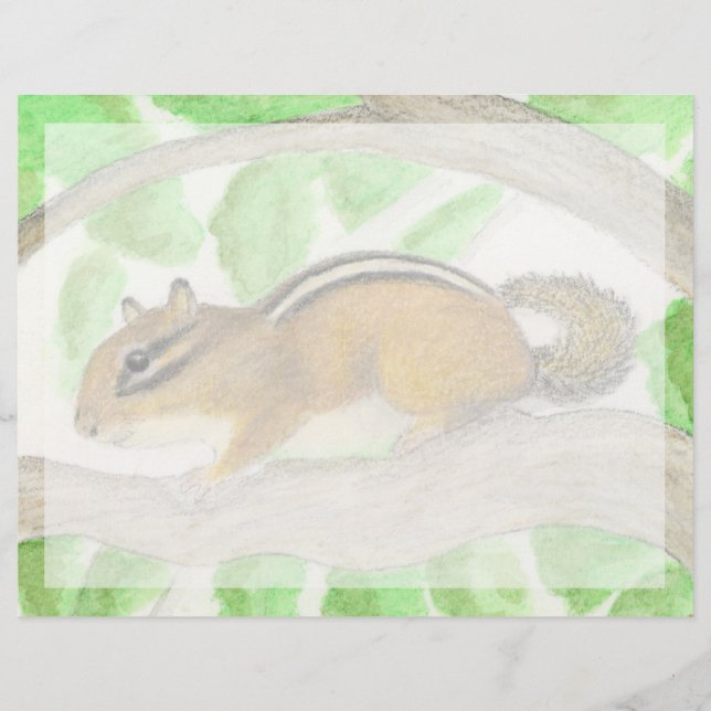 Chipmunk in the Apple Tree (Front)