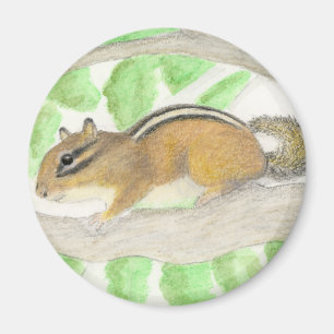 Chipmunk in the Apple Tree Magnet