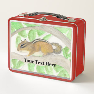 Chipmunk in the Apple Tree Metal Lunch Box