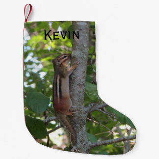 Chipmunk in the Woods Small Christmas Stocking