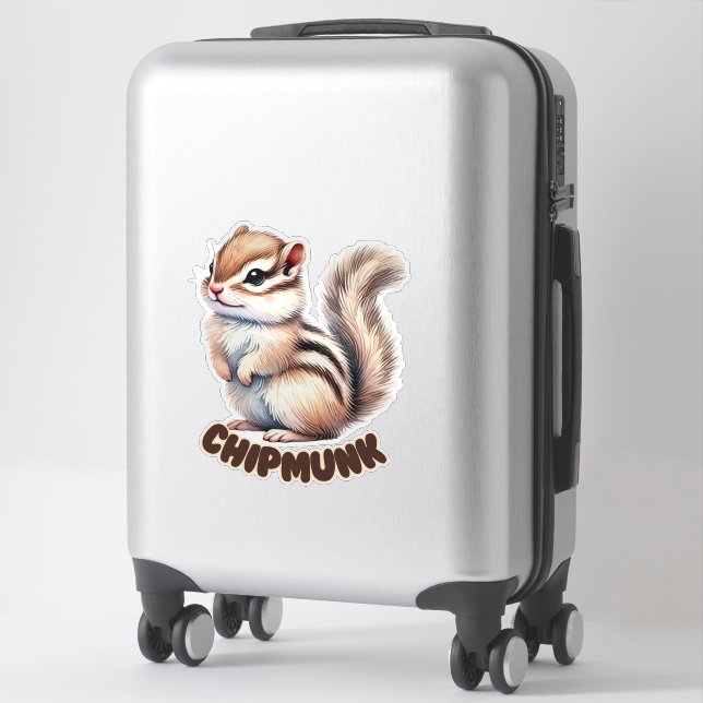 CHIPMUNK - NURSERY STICKER (Suitcase)