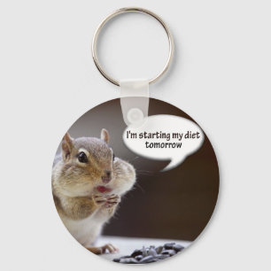 Chipmunk on a Diet Photo Key Ring