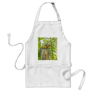 Chipmunk on a Fence Post Standard Apron