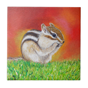 Chipmunk Painting Tile
