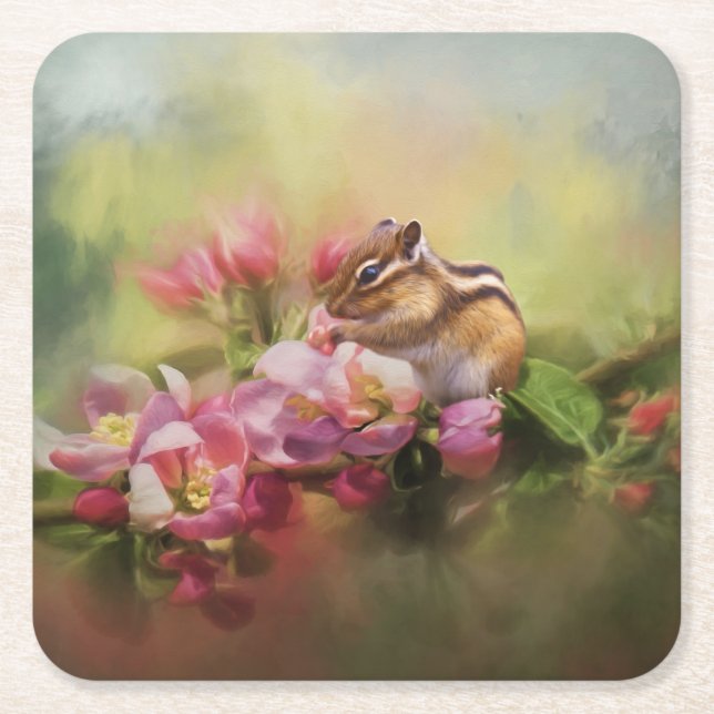 Chipmunk Paper Coaster (Front)