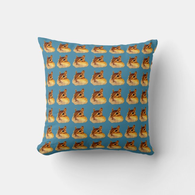 Chipmunk Photo Pillow ! シマリスのフォト・クッション！ (Front)