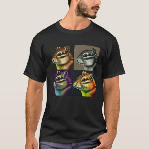 Chipmunk Pop Illustration Colorful Animal Women  3 T-Shirt