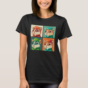 Chipmunk Pop Illustration Colorful Animal Women 4 T-Shirt