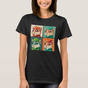 Chipmunk Pop Illustration Colourful Animal Women T-Shirt