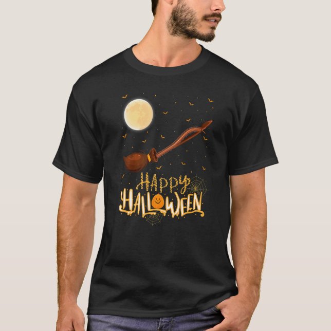 Chipmunk Ride Witch Shotgun Chipmunk Halloween T-Shirt (Front)