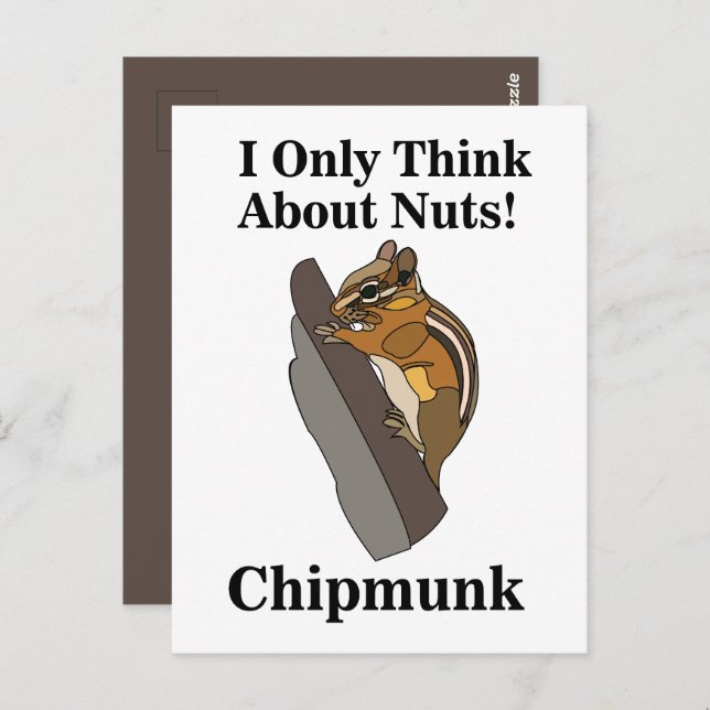 Chipmunk Rodent Funny Postcard (Front/Back)