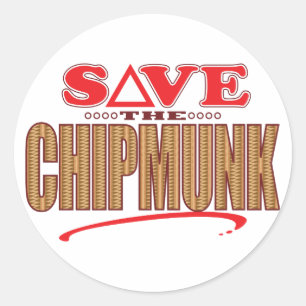 Chipmunk Save Classic Round Sticker