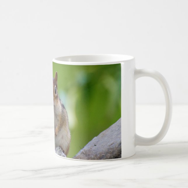 Chipmunk sitting on a rock coffee mug (Right)